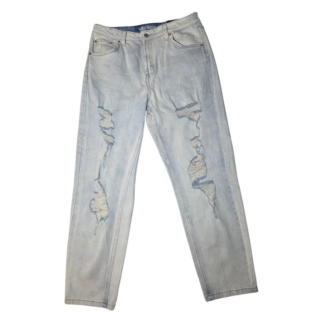 Wild Fable High-Rise Mom Jeans Light Wash Distressed 10 (30x27) NWT